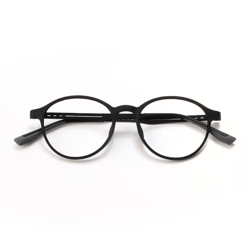 Gafas con montura redonda y filtro de luz azul