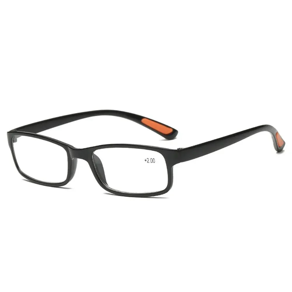 Gafas de lectura clásicas con montura rectangular